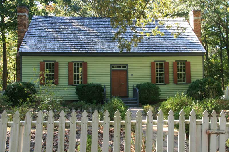 Exterior shutter styles shown on a historic plantation-plain house.