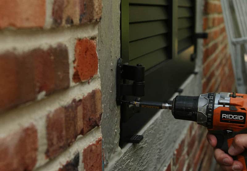 How to install exterior shutters with functional hinges.