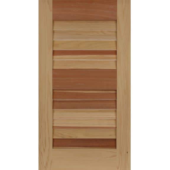Exterior Wood Louvered Shutters Red Grandis, Cedar, Mahogany Slats