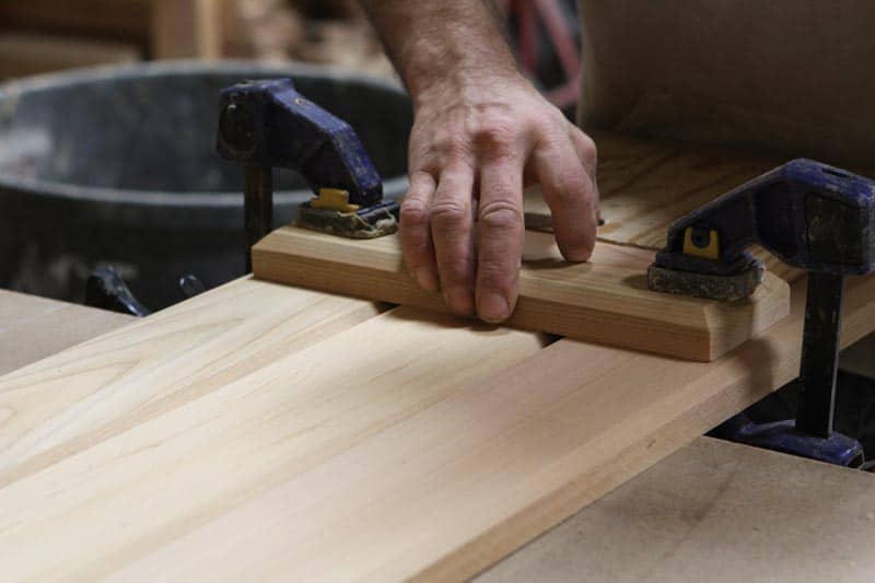 Build wood board and batten exterior shutters.