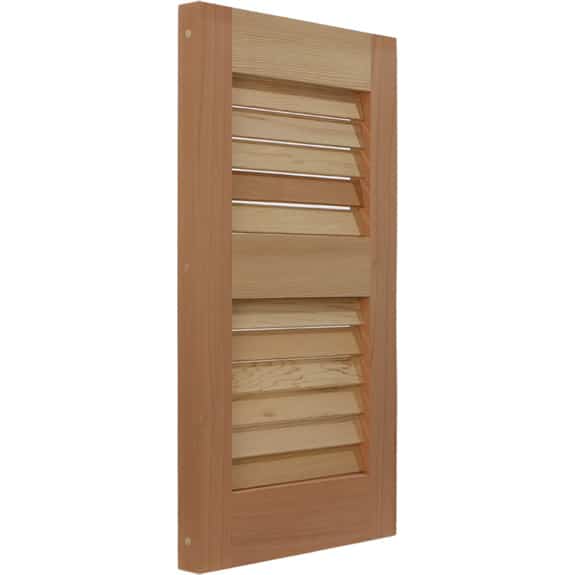 Exterior Louvered Wood Shutters Red Cedar, Redwood, Mahogany