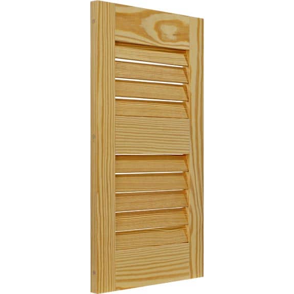Pine Louvered Shutters from ShutterLand Unfinished