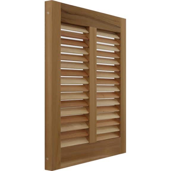 Buy Outdoor Wood Bermuda Shutters (Bahama) Wide Louvered Exterior