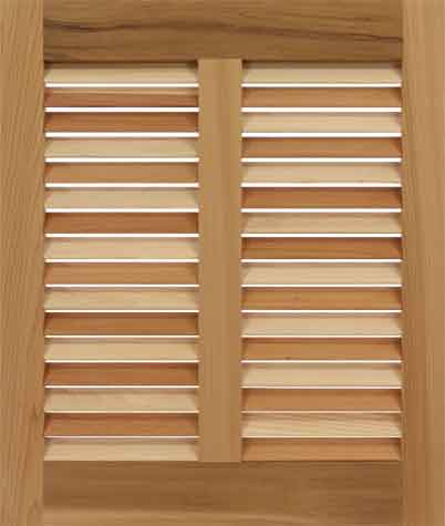 Exterior louvered pine shutters for house windows