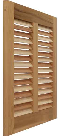 Western Red Cedar outside bermuda shutters.