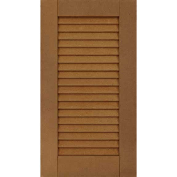 Solid composite louvered outside shutter for house windows.