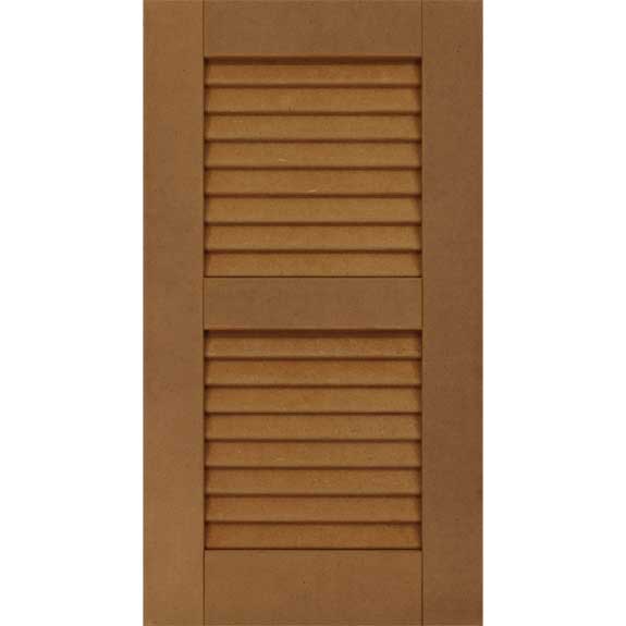 Composite weather-resistant exterior house shutters.