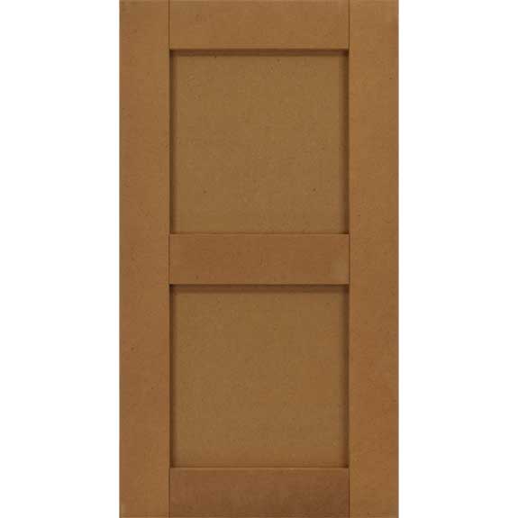 Flat panel composite exterior shutters.