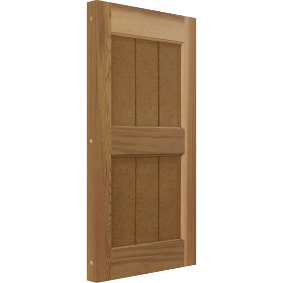 Grooved Panel Outdoor Wood Shutters Western Red Cedar & Redwood
