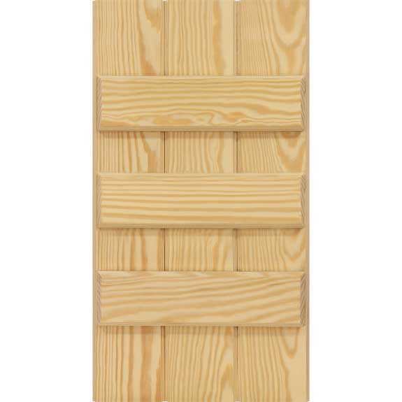 Economy wooden board and batten shutters with three battens.