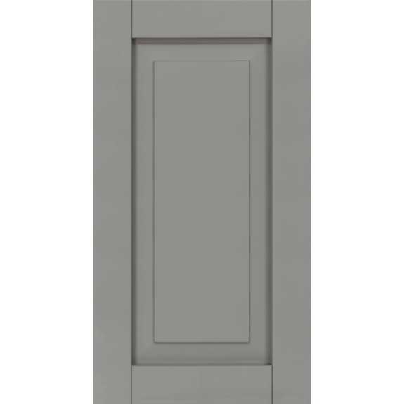 Raised panel composite primed exterior shutters for windows.