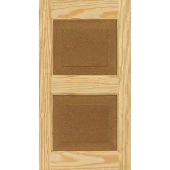Southern Yellow Pine raised panel DIY outside shutters.
