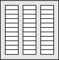 Two sub stiles on outdoor Bermuda shutter.