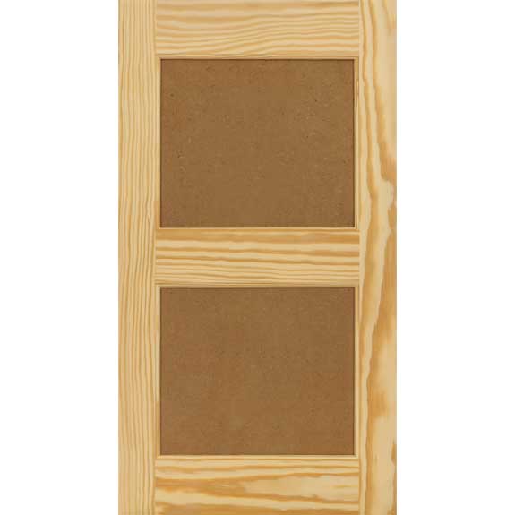 Solid flat panel Pine exterior economy shutter.