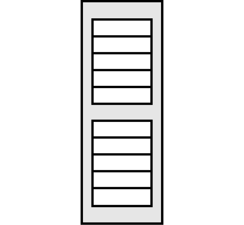 1 fixed colonial style shutter.