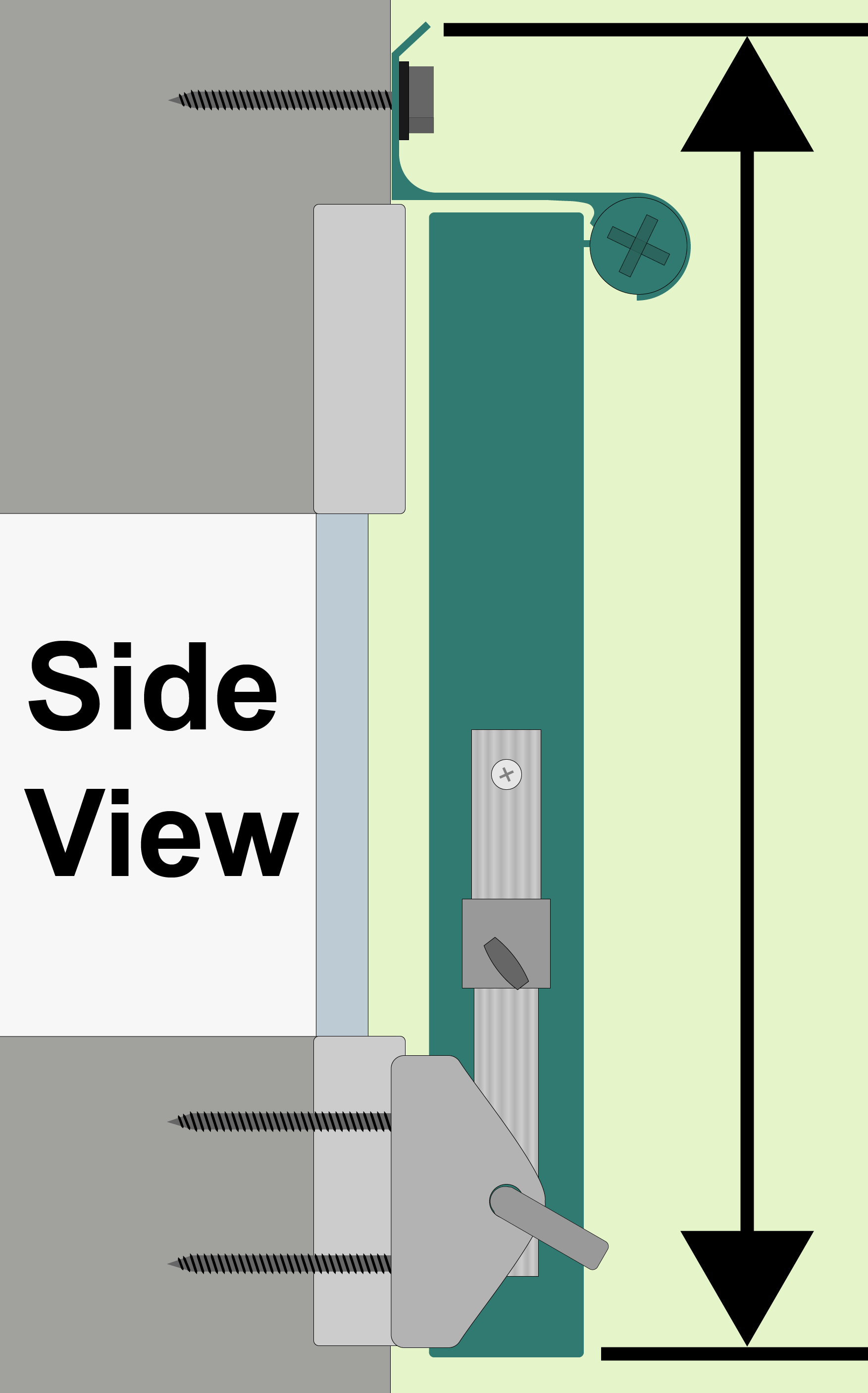 How to measure height of aluminum bahama shutter.