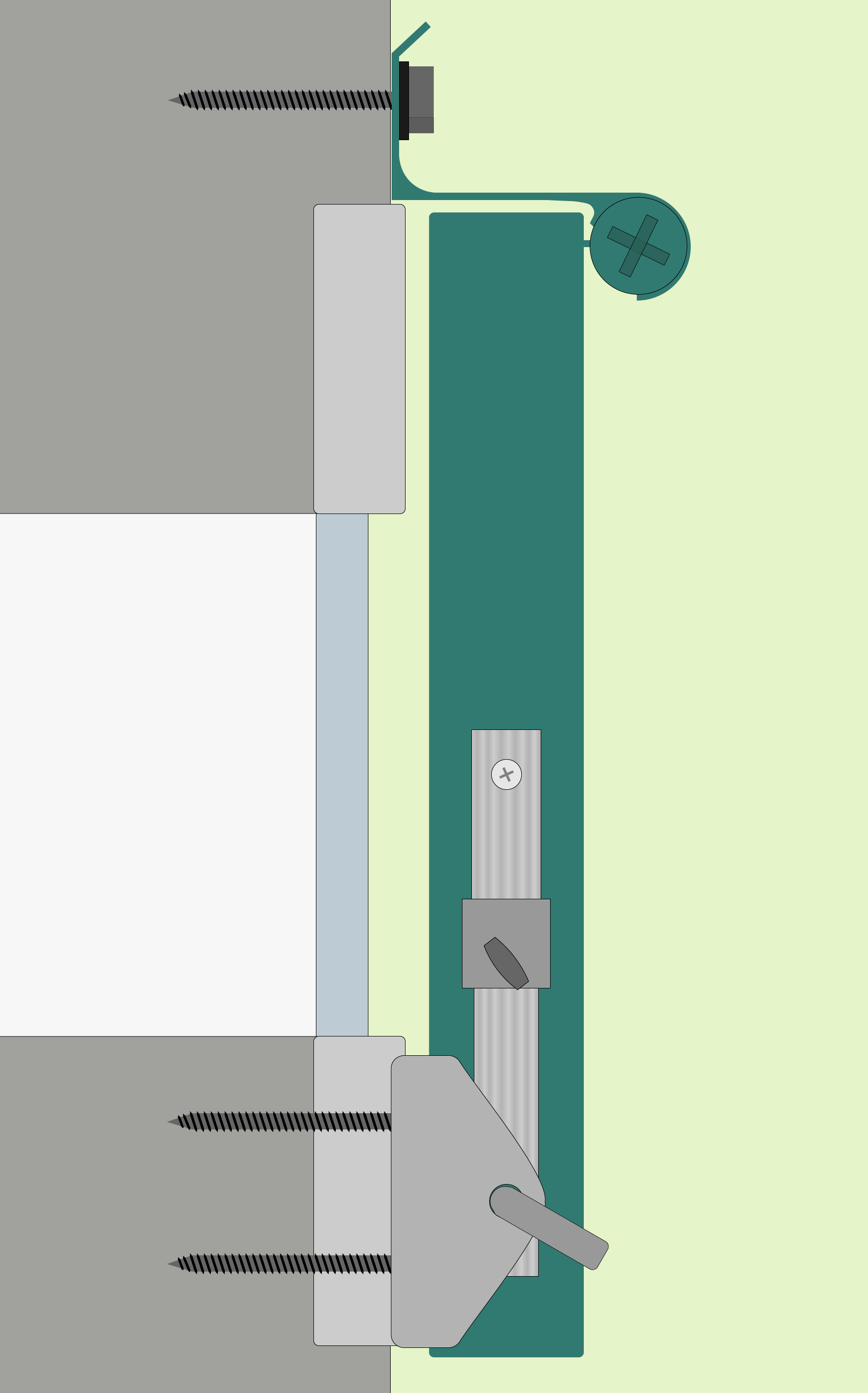 Aluminum bahama hurricane shutters with standard size hinge.