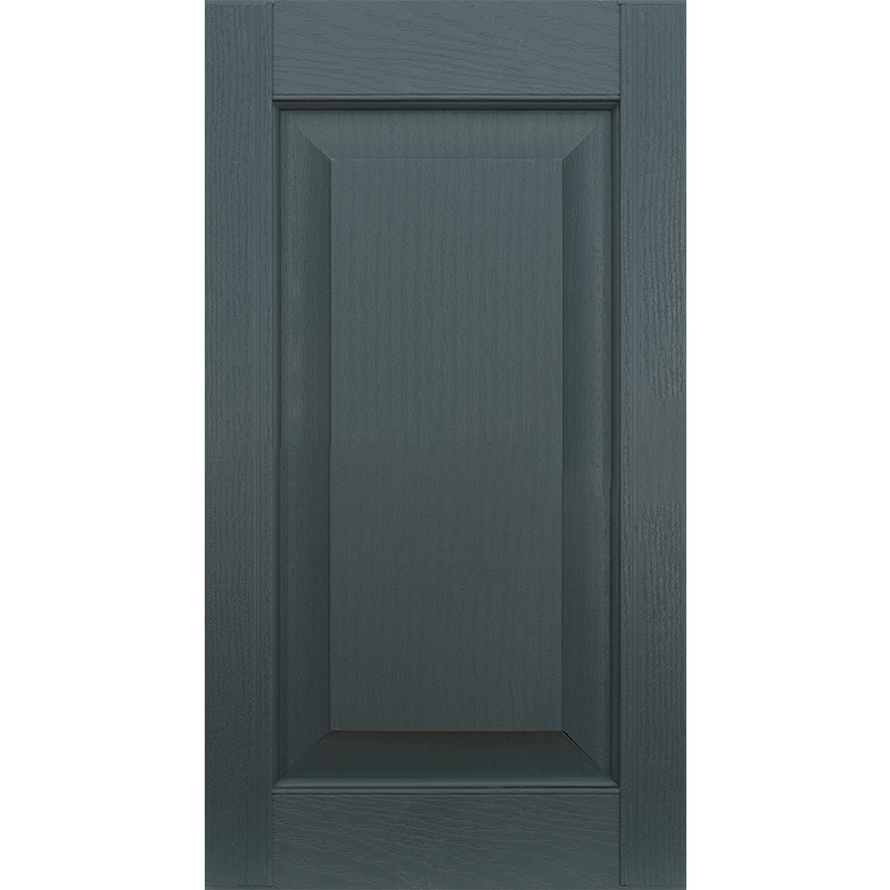 Outside raised panel vinyl shutters with no divider rail.